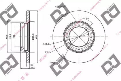 Тормозной диск DJ PARTS BD1687